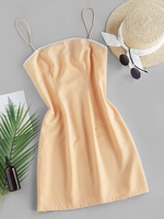 ZAFUL Checked Mini Cami Dress L Saffron