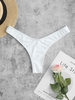 ZAFUL Cheeky High Leg Bikini Bottoms L White