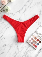 ZAFUL Cheeky High Leg Bikini Bottoms M Red
