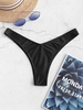 ZAFUL Cheeky High Leg Bikini Bottoms S Black