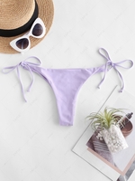 ZAFUL Cheeky Tie Side Bikini Bottom M Lavender blue