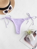 ZAFUL Cheeky Tie Side Bikini Bottom S Lavender blue