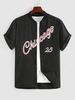 ZAFUL Chicago Graphic Short Sleeve Baseball Shirt Xxl Black