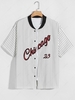 ZAFUL Chicago Graphic Short Sleeve Baseball Shirt Xxl Multi a