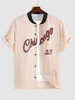 ZAFUL Chicago Graphic Short Sleeve Baseball Shirt Xxl Multi b
