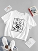 ZAFUL Chinese Character Graphic Bird Oriental Plus Size Tee