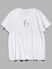 ZAFUl Chinese Oriental Embroidery Letter Bird T-shirt 2xl White