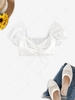 ZAFUL Cinched Broderie Anglaise Cropped Blouse M White