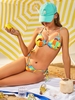 ZAFUL Colorblock Butterfly Print Loincloth Bikini Swimwear S
