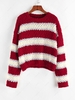 ZAFUL Colorblock Drop Shoulder Popcorn Knit Sweater S Multi c