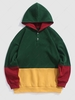 ZAFUL Colorblock Flocking Pullover Hoodie Xxl Deep green