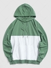 ZAFUL Colorblock Kangaroo Pocket Design Pullover Hoodie Xl Light green