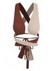 ZAFUL Colorblock Knitted Criss Cross Crop Tank Top Xl Deep coffee