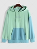 ZAFUL Colorblock NEVER Embroidered Hoodie Xxl Light green
