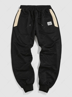 ZAFUL Colorblock Patch Jogger Sweatpants S Black