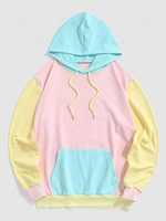 ZAFUL Colorblock Pocket Hoodie Xl Light pink