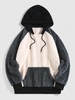 ZAFUL Colorblock Polar Fluffy Hoodie Xxl