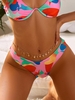 ZAFUL Colorblock Ribbed Bikini Bottom L Light pink