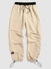 ZAFUL Colorblock Splicing Patched Jogger Sweatpants S Light coffee