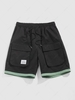 ZAFUL Colorblock Streetwear Cargo Shorts L Black
