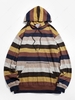 ZAFUL Colorblock Striped Knitted Hoodie S