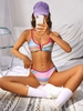 ZAFUL Colorful Stripes V-wire Cheeky Bikini Swimwear M