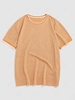 ZAFUL Contrast Trim Knitted Ringer Tee S Light orange