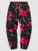 ZAFUL Contrasting Abstract Print Cargo Techwear Pants Xl Black
