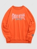 ZAFUL Contrasting Letter Graphic Print Y2K Aesthetic Sweatshirt Xl Dark orange