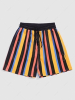 ZAFUL Contrasting Stripe Vacation Shorts Xxl Yellow