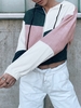 ZAFUL Corduroy Color Block Hooded Zip Jacket Xl Multi b