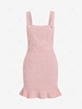 ZAFUL Corduroy Pinafore Mermaid Dress M Light pink