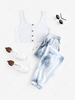 ZAFUL Crop Top and Drawstring Jogger Pants Set Xl