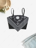 ZAFUL Cropped Bandana Scarf-style Sun Cami Top Xl Black