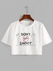 ZAFUL Cropped Gesture Graphic Tee Xl White