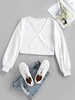 ZAFUL Crossover Crop Knitwear S White