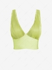 ZAFUL Crossover Cropped Plisse Pleated Tank Top L Light green