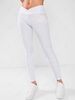 ZAFUL Crossover V-waist Textured Scrunch Butt Leggings Xl White