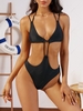ZAFUL Cut Out Solid Color One-piece Swimsuit Xl Black