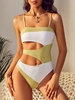 ZAFUL Cut Out Textured Two Tone One-piece Swimsuit S