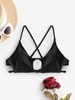 ZAFUL Cutout Crisscross Padded Bikini Top L Black