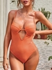 ZAFUL Cutout Moulded One-piece Swimsuit L Orange