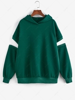 ZAFUL Cutout Oversized Hoodie S Deep green