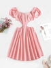 ZAFUL Cutout Puff Sleeve Mini Dress Xl Light pink