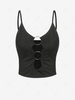 ZAFUL Cutout Ring Skinny Cami Top Xl Black