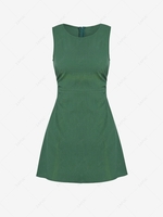 ZAFUL Cutout Waist Sleeveless Mini Dress L Deep green