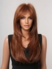 zaful Dark Brown Centre Part Bangs Layered Natural Straight Synthetic Wig