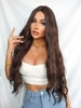 zaful Dark Brown Fluffy Long Wavy Synthetic Wig