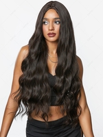 zaful Dark Brown Fluffy Long Wavy Synthetic Wig