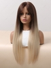 zaful Dark Brown Gradient Blonde Long Silky Straight Synthetic Wig